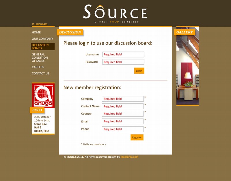 Website Redesign – SourceFood Gmbh