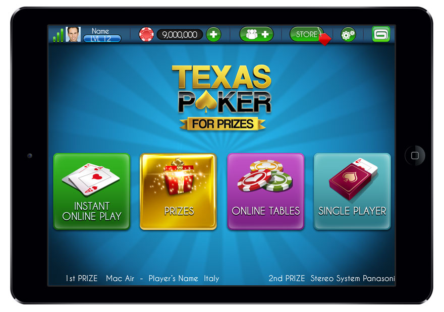 GUI Design – Texas Poker for Prizes