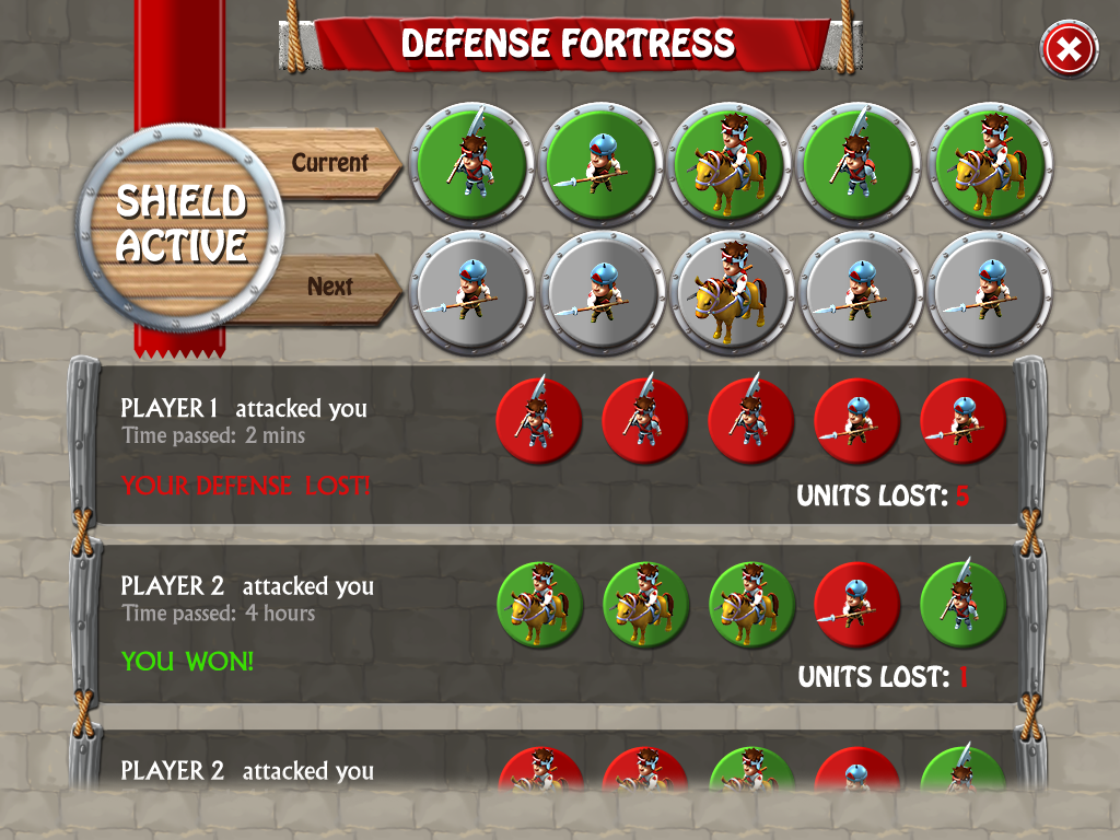 Kingdom & Lords - Tycoon mobile game - Defense screen