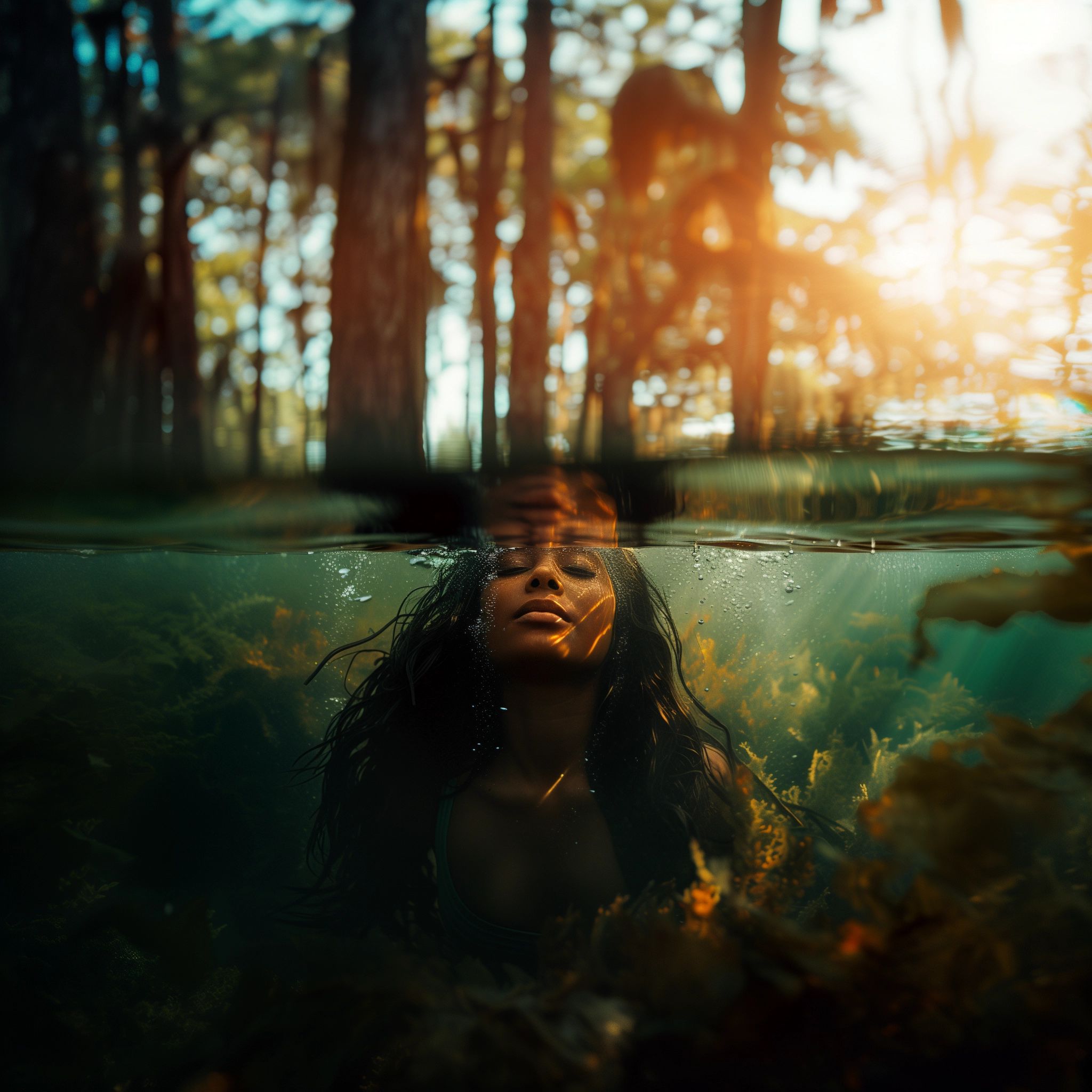 The surface of water